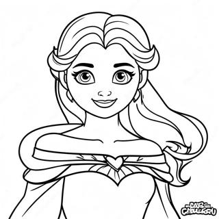 Elsa With Sparkling Dress Coloring Page 20184-16407