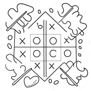 Tic Tac Toe Coloring Pages