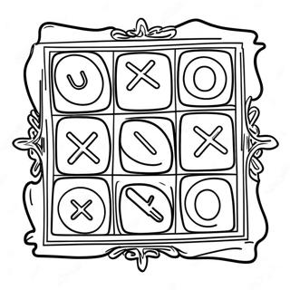 Tic Tac Toe Game Board Coloring Page 20193-16412