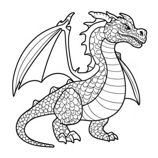 Elemental Fire Breathing Dragon Coloring Page 201-159