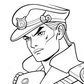 Jotaro Kujo In Action Coloring Page 20204-16420