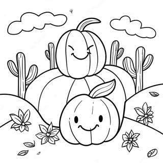 Cute Pumpkin Patch Coloring Pages