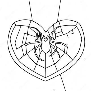 Spiderman Valentine Heart Coloring Page 20243-16450