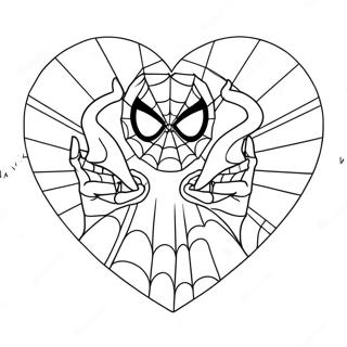 Spiderman Valentine Heart Coloring Page 20243-16451