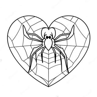 Spiderman Valentine Heart Coloring Page 20243-16452