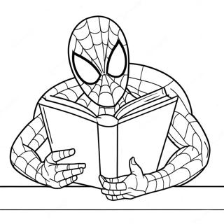 Spiderman With Love Letters Coloring Page 20244-16460