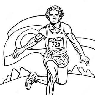 Olympic Athlete Running Coloring Page 20284-16485