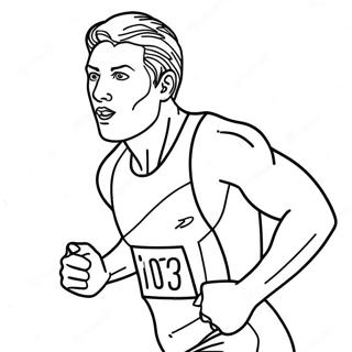 Olympic Athlete Running Coloring Page 20284-16487