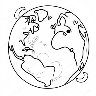 Colorful Earth With Smiling Faces Coloring Page 20294-16492