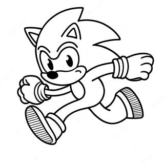 Sonic The Hedgehog Running Fast Coloring Page 20304-16501