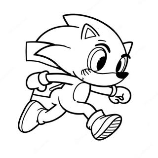 Sonic The Hedgehog Running Fast Coloring Page 20304-16502