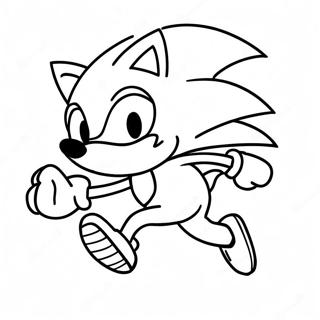 Sonic The Hedgehog Running Fast Coloring Page 20304-16503