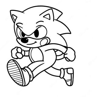 Sonic The Hedgehog Running Fast Coloring Page 20304-16504