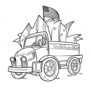 Homecoming Parade Float Coloring Page 20314-16512