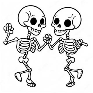 Funny Dry Bones Dancing Coloring Page 20324-16518