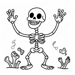 Funny Dry Bones Dancing Coloring Page 20324-16519