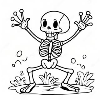 Funny Dry Bones Dancing Coloring Page 20324-16520