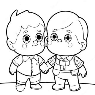 Luca And Alberto Friendship Coloring Page 2032-1737