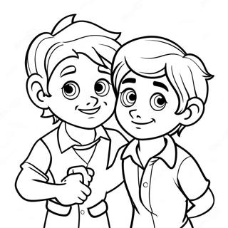 Luca And Alberto Friendship Coloring Page 2032-1738