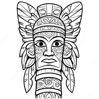 Totem Pole Coloring Pages