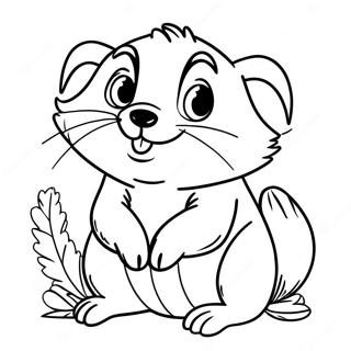 Cheerful Hufflepuff Badger Coloring Page 20344-16536