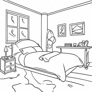 Cozy Hotel Room Coloring Page 20374-16553