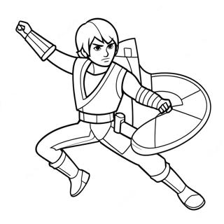 Ezra Bridger In Action Coloring Page 20394-16582