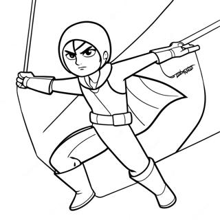 Ezra Bridger In Action Coloring Page 20394-16584