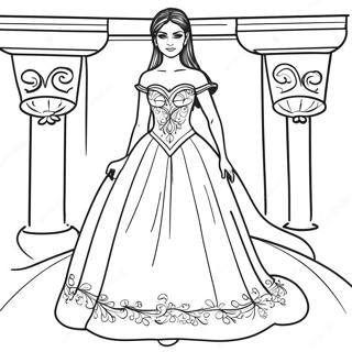 Elena Gilbert In Enchanting Dress Coloring Page 20404-16578