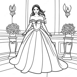 Elena Gilbert In Enchanting Dress Coloring Page 20404-16580