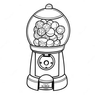 Gumball Machine Coloring Page 2041-1742