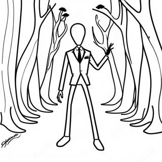 Slenderman Coloring Pages