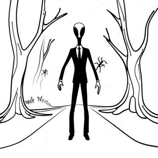 Slenderman Silhouette Coloring Page 20423-16595