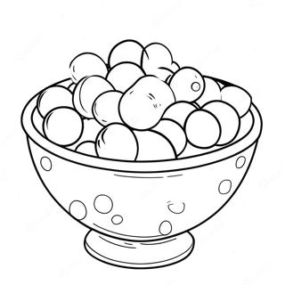 Colorful Gumballs In A Bowl Coloring Page 2042-1747