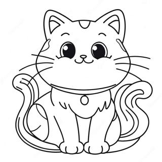 Cute Cat Kid Coloring Page 20453-16616