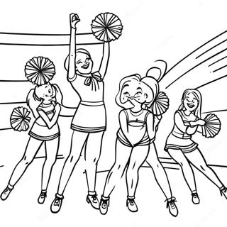 Ohio State Cheerleaders In Action Coloring Page 20474-16630