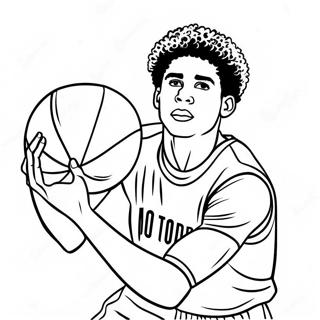 Lamelo Ball Action Shot Coloring Page 20483-16639