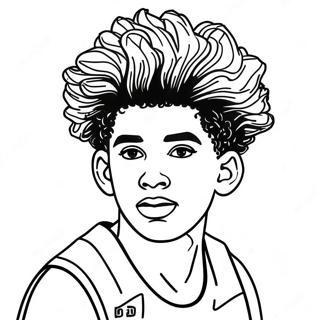 Lamelo Ball Dunking Coloring Page 20484-16642