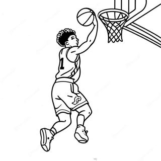 Lamelo Ball Dunking Coloring Page 20484-16643