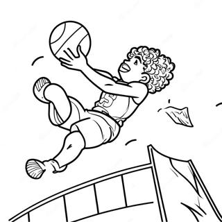 Lamelo Ball Dunking Coloring Page 20484-16644