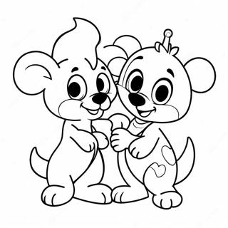 Cute Disney Valentines Coloring Page 2051-1751