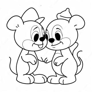 Cute Disney Valentines Coloring Page 2051-1752