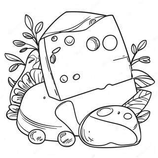 Cheese Coloring Pages