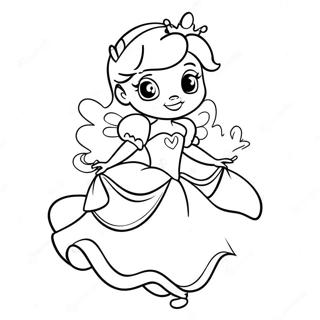 Adorable Disney Princess Valentines Coloring Page 2052-1755