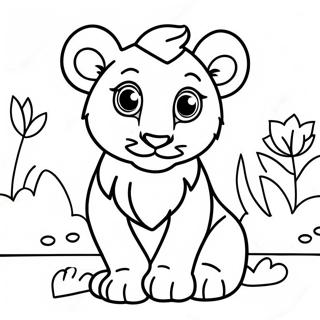 Baby Lion Coloring Pages