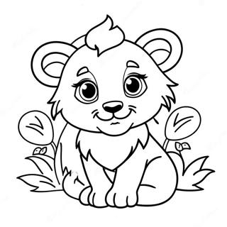 Cute Baby Lion Coloring Page 20533-16678