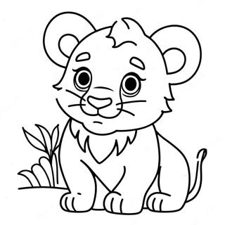 Cute Baby Lion Coloring Page 20533-16679