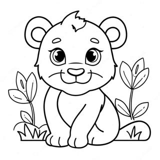 Cute Baby Lion Coloring Page 20533-16680