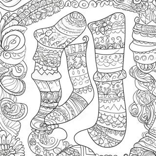 Colorful Sock Patterns Coloring Page 20563-16702