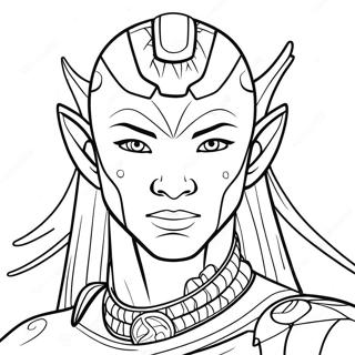 Na Vi Warrior Coloring Page 20574-16714